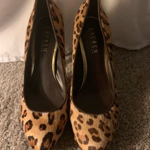 Ralph Lauren leopard heels